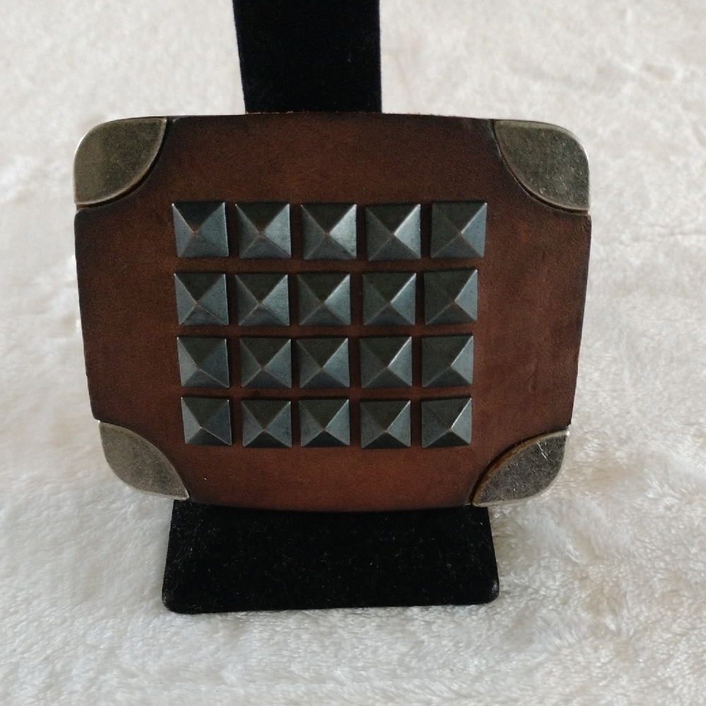 Iron Horse Gunmetal Studded Belt Buckle